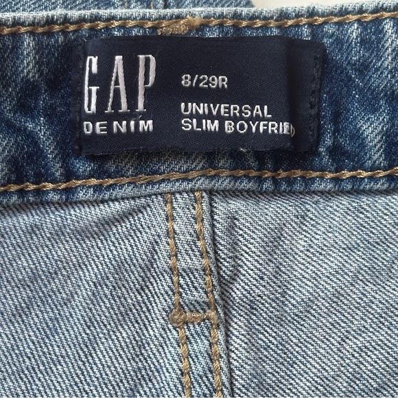 GAP Denim Universal Slim Boyfriend Jeans Women’s Size 8/29R Raw Hem - Picture 4 of 8